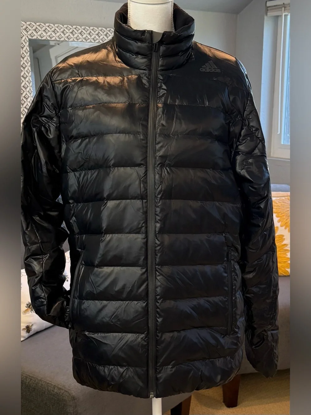 adidas Men’s Black Quilted Puffer Jacket